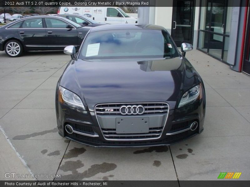 Oolong Gray Metallic / Black/Magma Red 2012 Audi TT S 2.0T quattro Coupe
