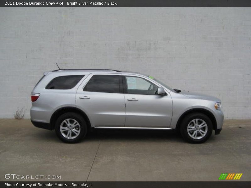 Bright Silver Metallic / Black 2011 Dodge Durango Crew 4x4