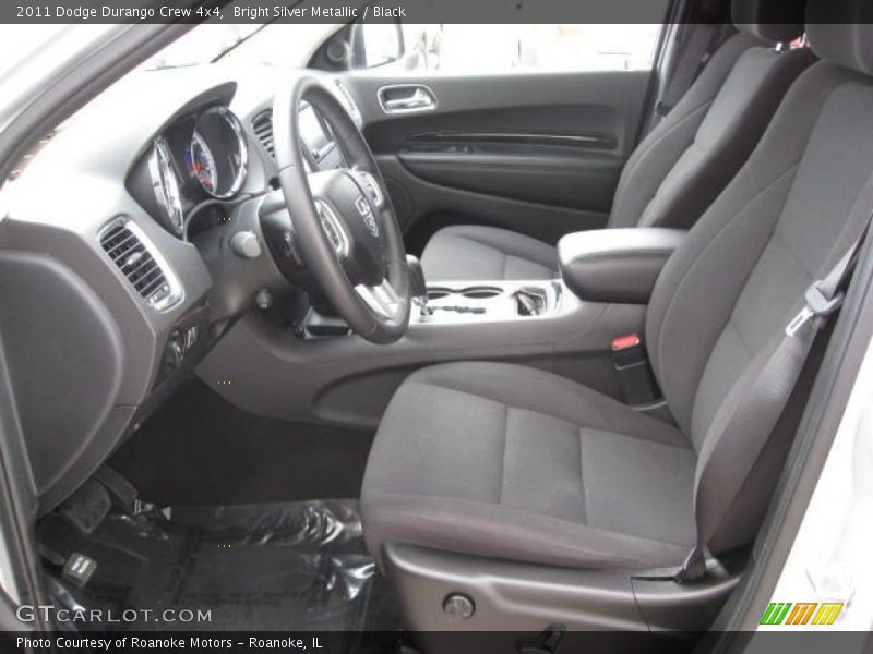 Bright Silver Metallic / Black 2011 Dodge Durango Crew 4x4