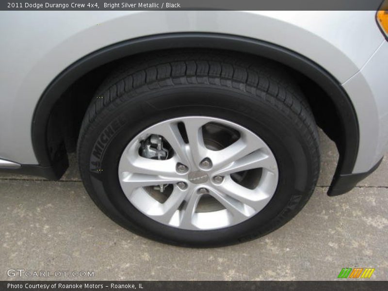 Bright Silver Metallic / Black 2011 Dodge Durango Crew 4x4
