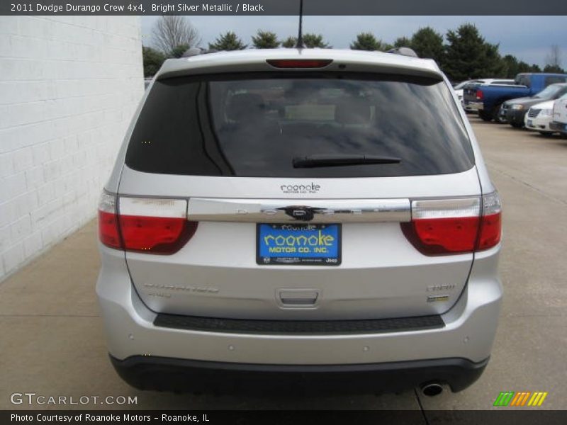Bright Silver Metallic / Black 2011 Dodge Durango Crew 4x4