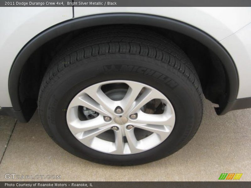 Bright Silver Metallic / Black 2011 Dodge Durango Crew 4x4