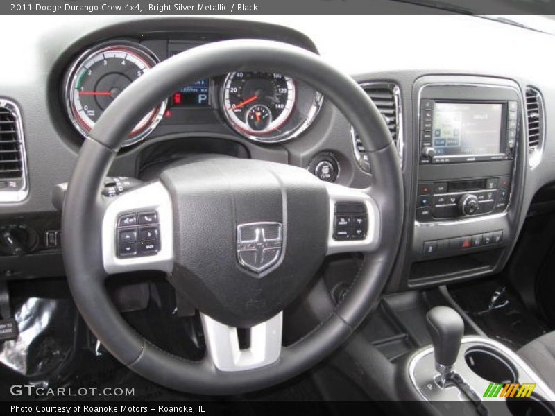 Bright Silver Metallic / Black 2011 Dodge Durango Crew 4x4