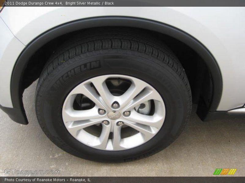 Bright Silver Metallic / Black 2011 Dodge Durango Crew 4x4