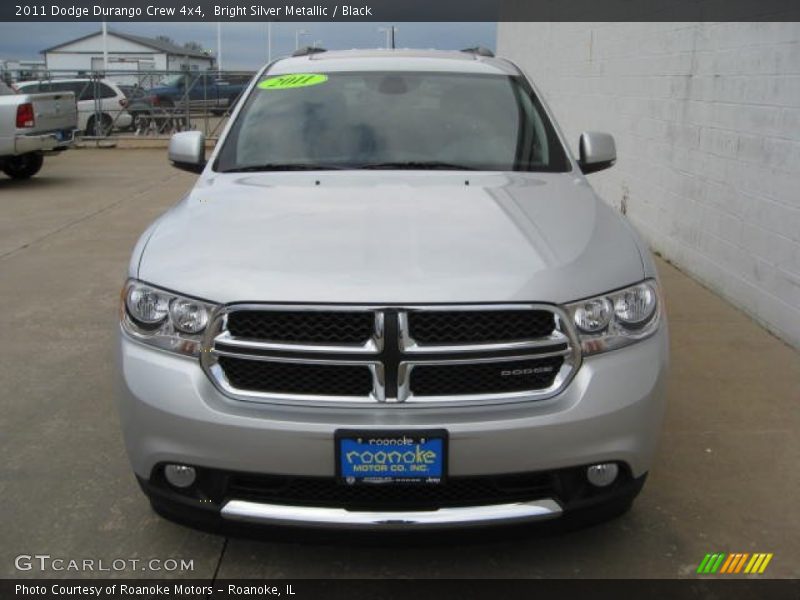 Bright Silver Metallic / Black 2011 Dodge Durango Crew 4x4