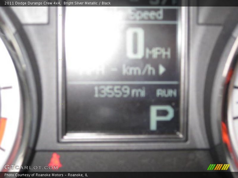 Bright Silver Metallic / Black 2011 Dodge Durango Crew 4x4