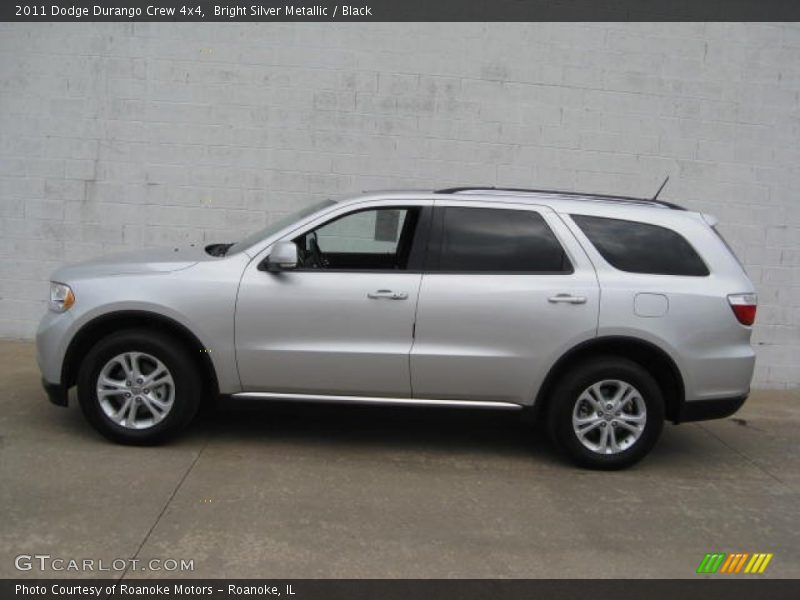 Bright Silver Metallic / Black 2011 Dodge Durango Crew 4x4