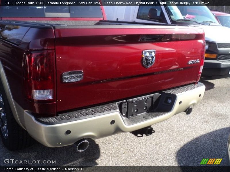 Deep Cherry Red Crystal Pearl / Light Pebble Beige/Bark Brown 2012 Dodge Ram 1500 Laramie Longhorn Crew Cab 4x4