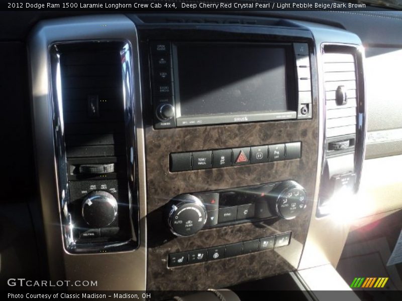 Deep Cherry Red Crystal Pearl / Light Pebble Beige/Bark Brown 2012 Dodge Ram 1500 Laramie Longhorn Crew Cab 4x4
