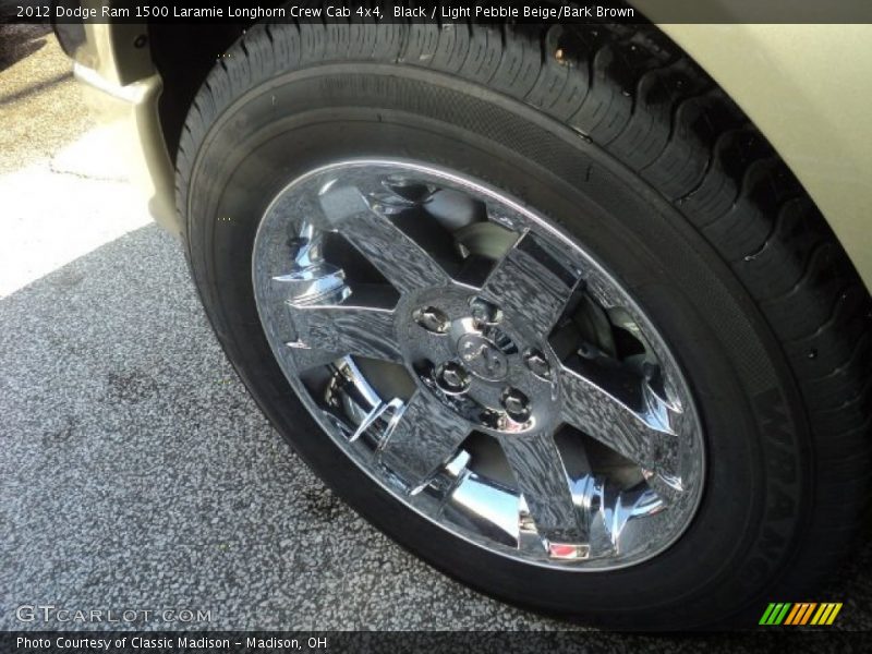 Black / Light Pebble Beige/Bark Brown 2012 Dodge Ram 1500 Laramie Longhorn Crew Cab 4x4
