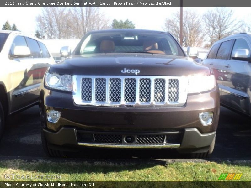 Canyon Brown Pearl / New Saddle/Black 2012 Jeep Grand Cherokee Overland Summit 4x4