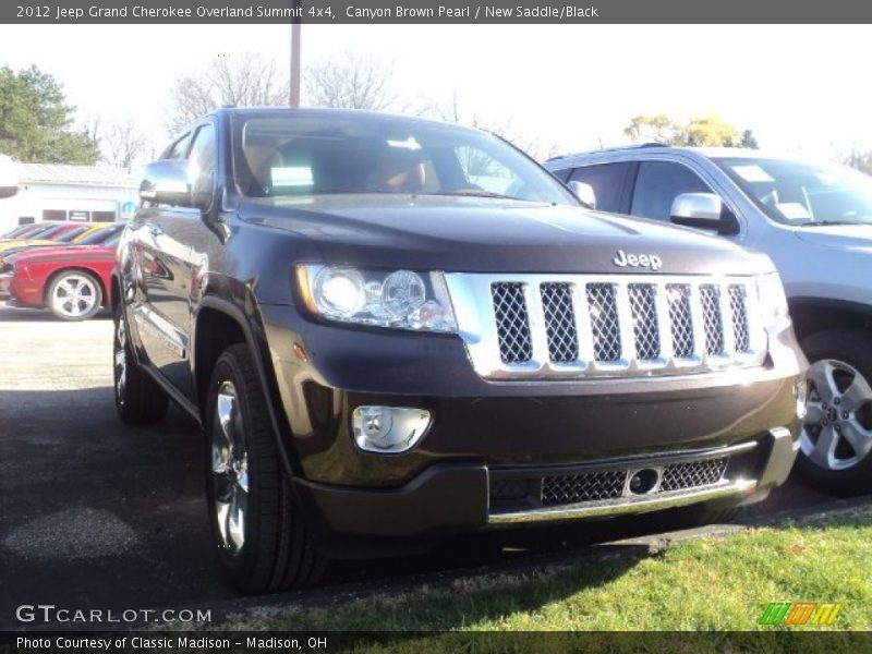 Canyon Brown Pearl / New Saddle/Black 2012 Jeep Grand Cherokee Overland Summit 4x4