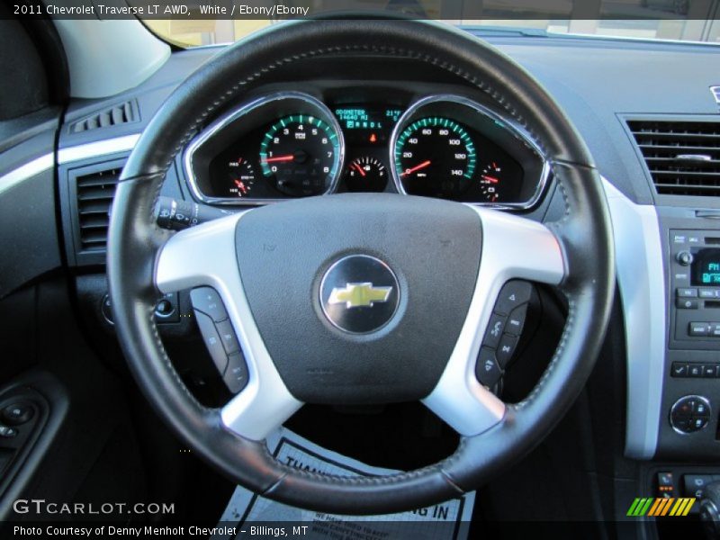 White / Ebony/Ebony 2011 Chevrolet Traverse LT AWD