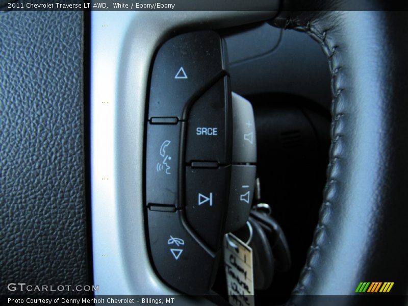White / Ebony/Ebony 2011 Chevrolet Traverse LT AWD
