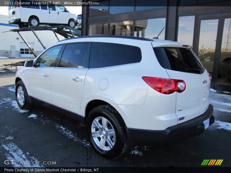 White / Ebony/Ebony 2011 Chevrolet Traverse LT AWD