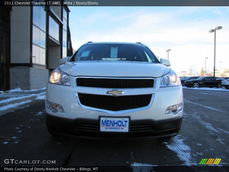 White / Ebony/Ebony 2011 Chevrolet Traverse LT AWD