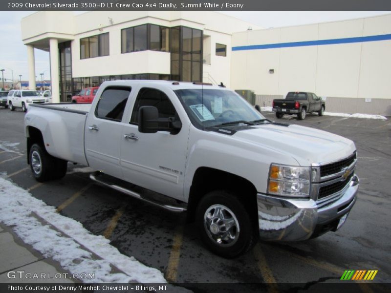 Summit White / Ebony 2009 Chevrolet Silverado 3500HD LT Crew Cab 4x4 Dually