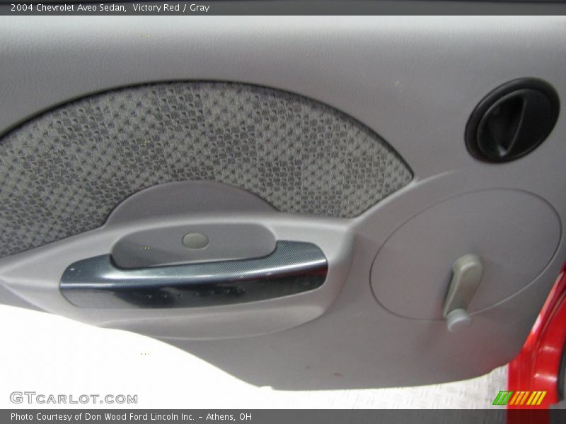 Victory Red / Gray 2004 Chevrolet Aveo Sedan