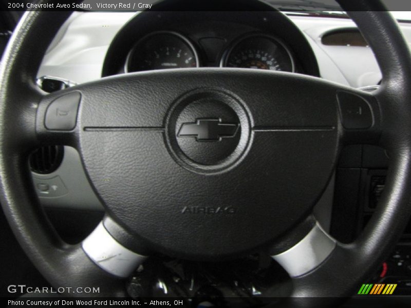 Victory Red / Gray 2004 Chevrolet Aveo Sedan