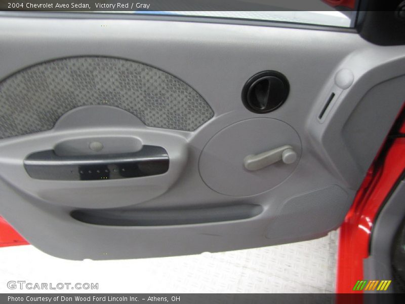Victory Red / Gray 2004 Chevrolet Aveo Sedan