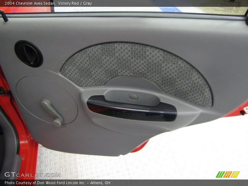 Victory Red / Gray 2004 Chevrolet Aveo Sedan