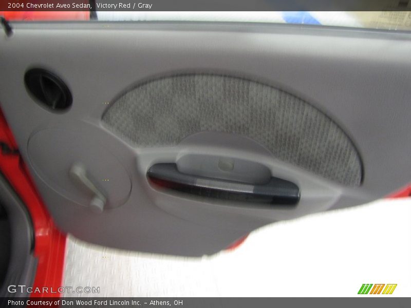 Victory Red / Gray 2004 Chevrolet Aveo Sedan