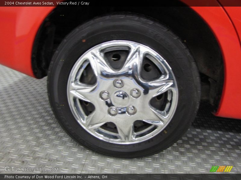 Victory Red / Gray 2004 Chevrolet Aveo Sedan