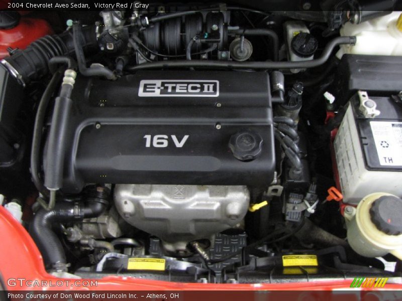 Victory Red / Gray 2004 Chevrolet Aveo Sedan
