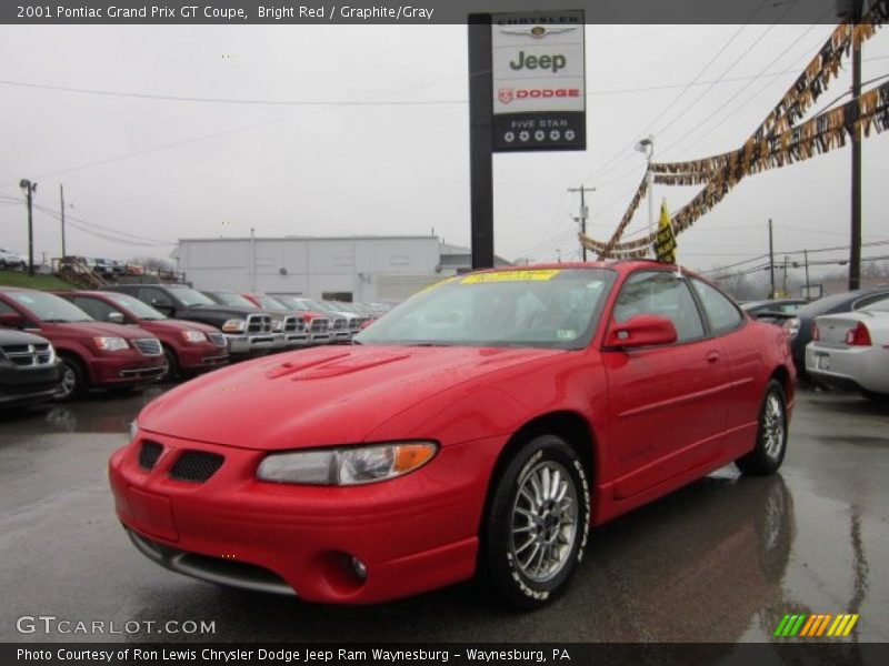 Bright Red / Graphite/Gray 2001 Pontiac Grand Prix GT Coupe