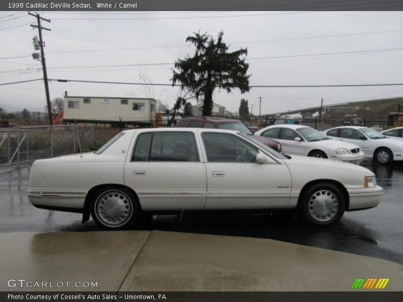 White / Camel 1998 Cadillac DeVille Sedan