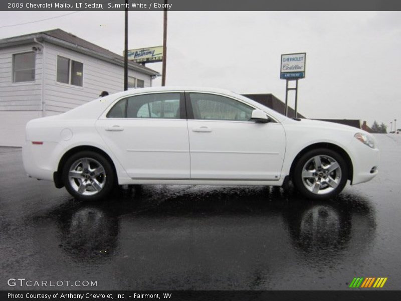 Summit White / Ebony 2009 Chevrolet Malibu LT Sedan