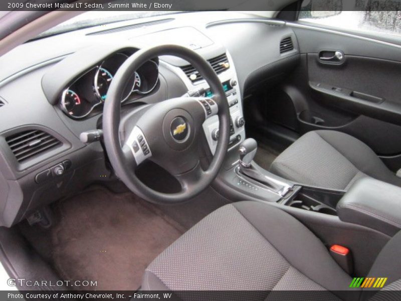 Summit White / Ebony 2009 Chevrolet Malibu LT Sedan