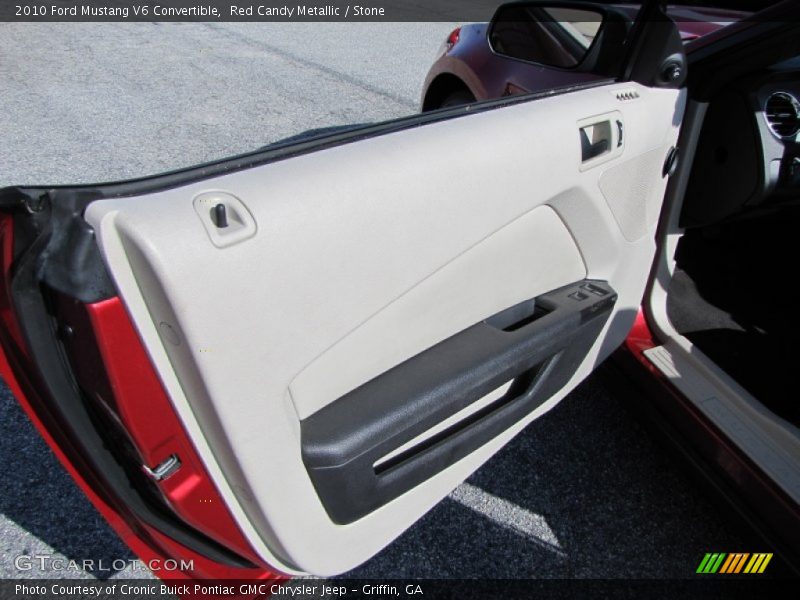 Red Candy Metallic / Stone 2010 Ford Mustang V6 Convertible