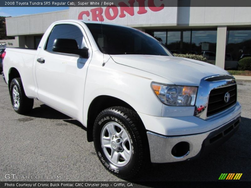 Super White / Beige 2008 Toyota Tundra SR5 Regular Cab