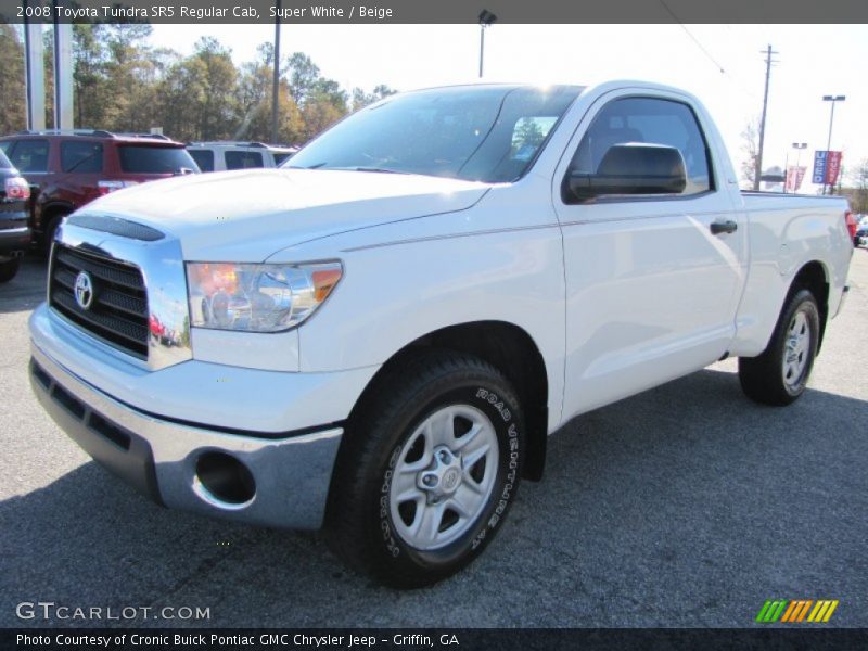 Super White / Beige 2008 Toyota Tundra SR5 Regular Cab