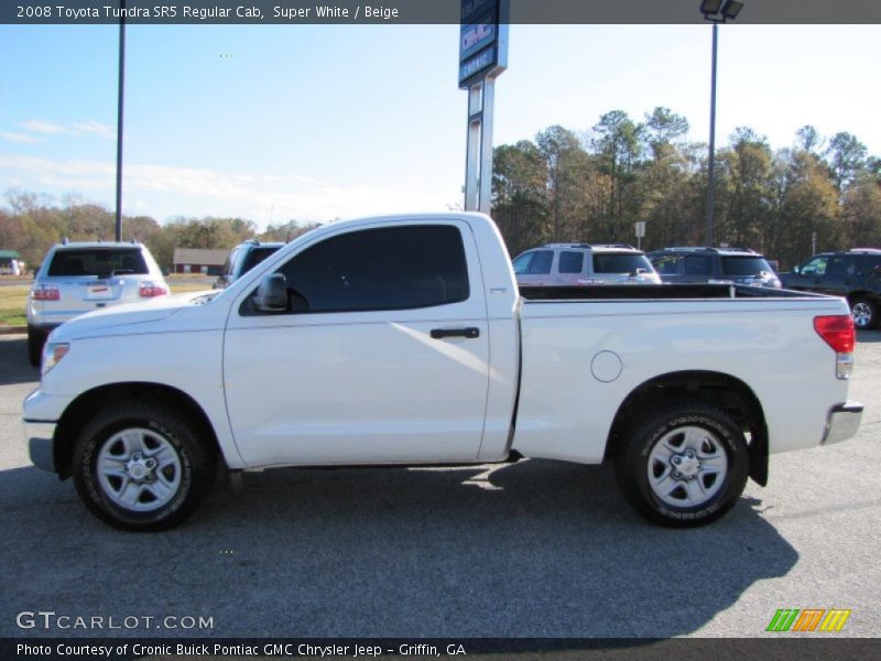 Super White / Beige 2008 Toyota Tundra SR5 Regular Cab