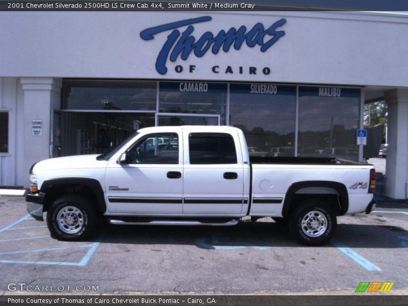 Summit White / Medium Gray 2001 Chevrolet Silverado 2500HD LS Crew Cab 4x4