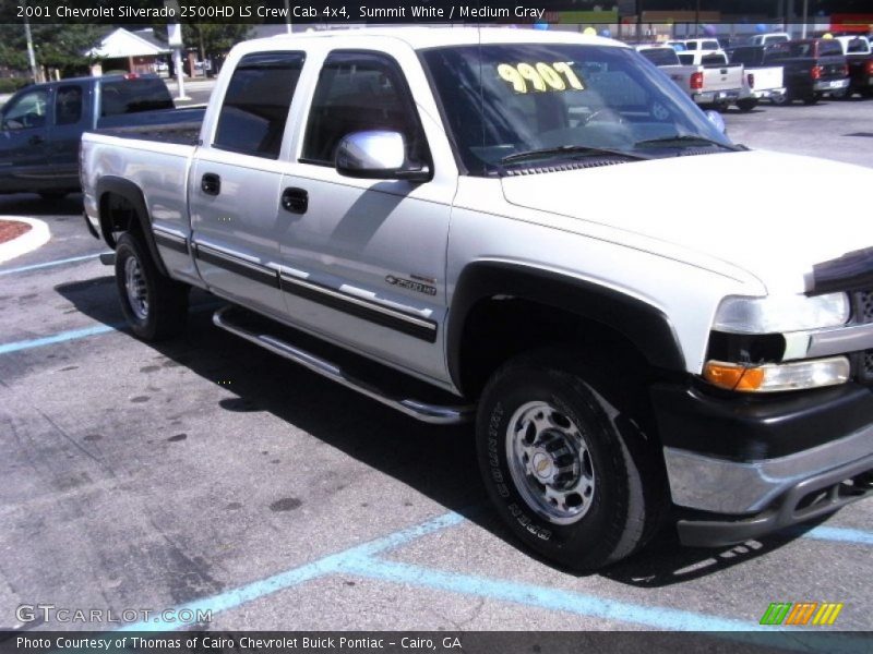 Summit White / Medium Gray 2001 Chevrolet Silverado 2500HD LS Crew Cab 4x4
