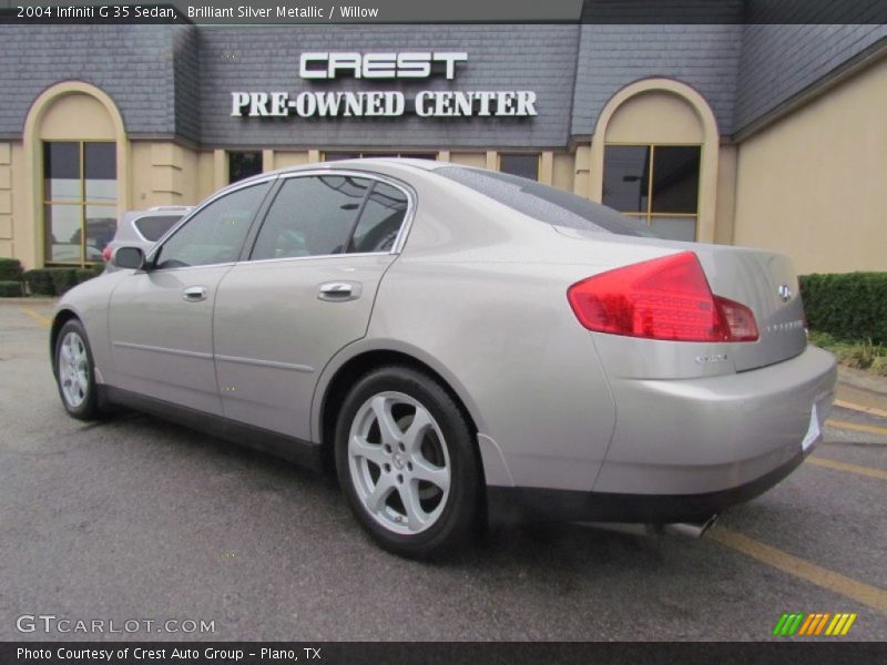 Brilliant Silver Metallic / Willow 2004 Infiniti G 35 Sedan