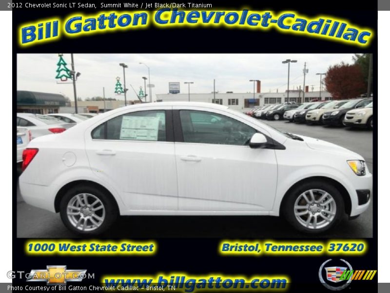Summit White / Jet Black/Dark Titanium 2012 Chevrolet Sonic LT Sedan