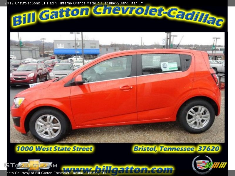 Inferno Orange Metallic / Jet Black/Dark Titanium 2012 Chevrolet Sonic LT Hatch