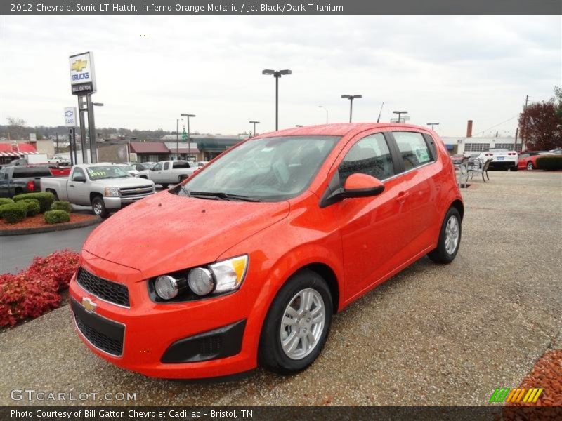 Inferno Orange Metallic / Jet Black/Dark Titanium 2012 Chevrolet Sonic LT Hatch