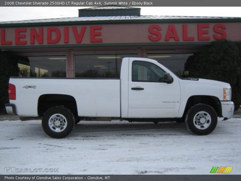 Summit White / Ebony Black 2008 Chevrolet Silverado 2500HD LT Regular Cab 4x4