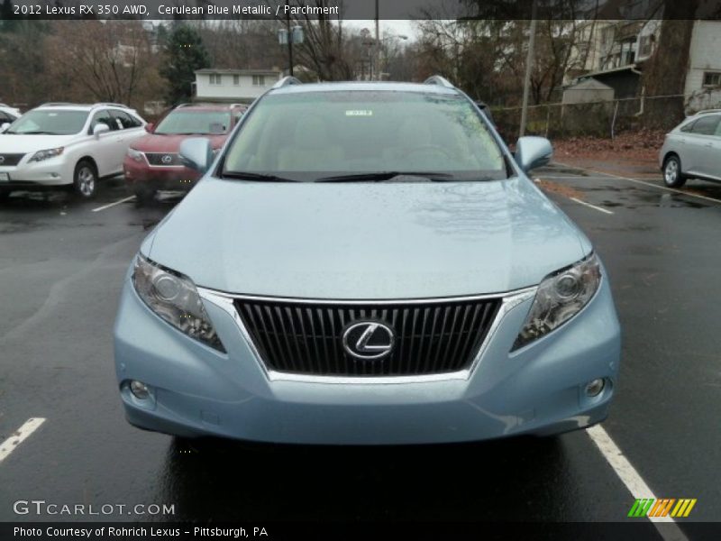 Cerulean Blue Metallic / Parchment 2012 Lexus RX 350 AWD