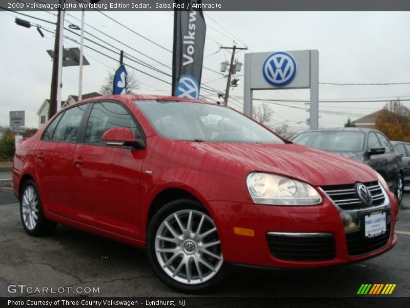 Salsa Red / Anthracite 2009 Volkswagen Jetta Wolfsburg Edition Sedan