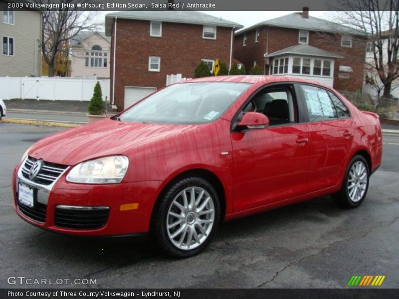 Salsa Red / Anthracite 2009 Volkswagen Jetta Wolfsburg Edition Sedan