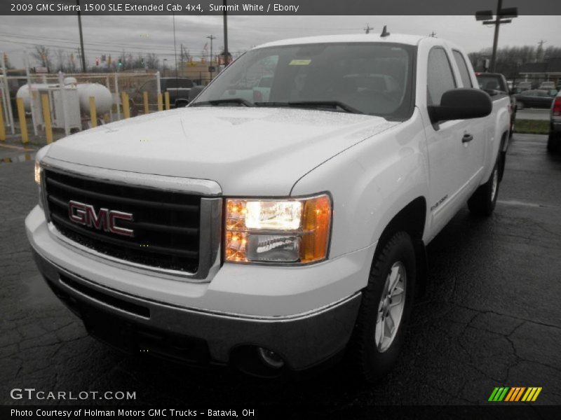 Summit White / Ebony 2009 GMC Sierra 1500 SLE Extended Cab 4x4