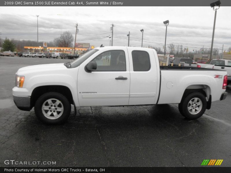 Summit White / Ebony 2009 GMC Sierra 1500 SLE Extended Cab 4x4