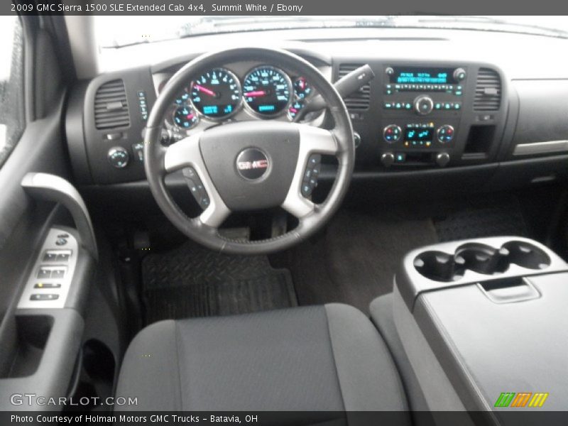 Summit White / Ebony 2009 GMC Sierra 1500 SLE Extended Cab 4x4