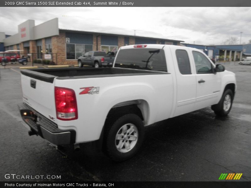 Summit White / Ebony 2009 GMC Sierra 1500 SLE Extended Cab 4x4